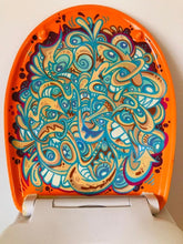 Load image into Gallery viewer, One of a Kind Toilet Seat Cover  painting by Gerard Gademan called FLUSHED 1
