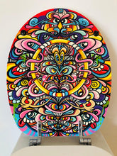 Load image into Gallery viewer, One of a Kind Toilet Seat Cover  painting by Gerard Gademan called FLUSHED 2
