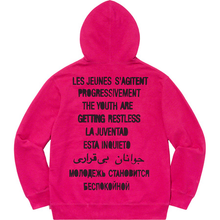 Load image into Gallery viewer, Supreme Restless Youth Hooded Sweatshirt Fuchsia Size M
