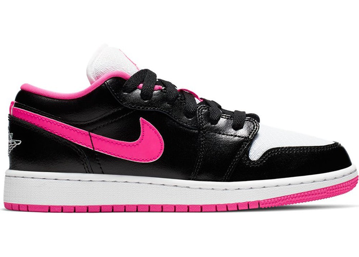 Jordan 1 Low Black White Hyper Pink (GS) Multi Sizes