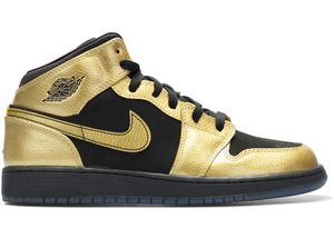 Jordan 1 Mid Metallic Gold Coin Black (GS) Size 7Y/40EUR