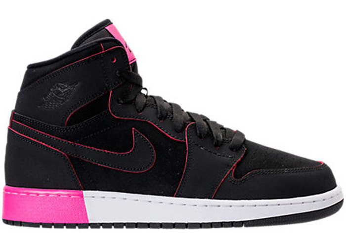 Jordan 1 Retro High Black Hyper Pink White (GS) Size 7.5Y