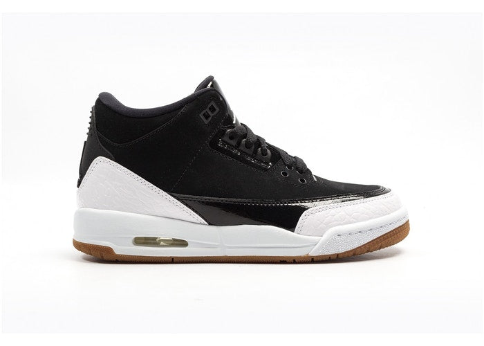 Jordan 3 Retro Black White Gum (GS) Size 4.5Y