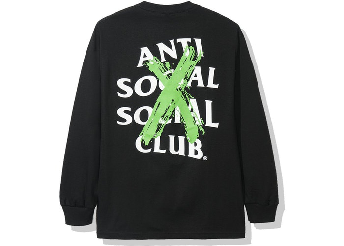 Anti Social Social Club Cancelled Remix Long Sleeve Tee Black Size M / XL