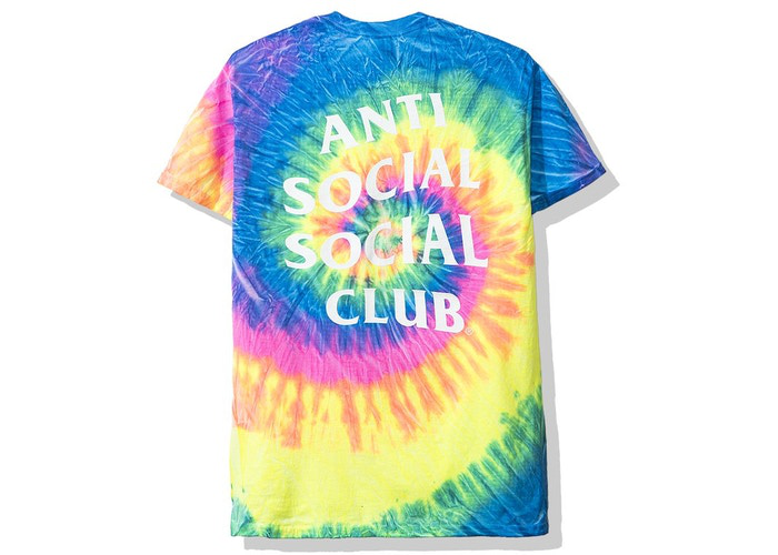 Anti Social Social Club Laguna Tee Rainbow Tie Dye Size XL