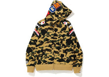 Load image into Gallery viewer, BAPE 1st Camo Shark Shoulder Full Zip Hoodie Yellow Size M
