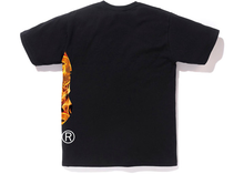 Load image into Gallery viewer, BAPE Flame Side Big Ape Head Tee Black/Orange Size M
