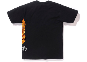 BAPE Flame Side Big Ape Head Tee Black/Orange Size M