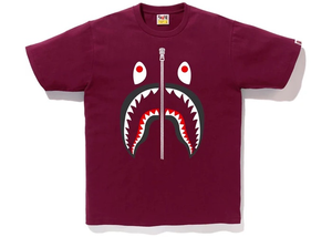 BAPE Shark Tee Burgundy Size XL