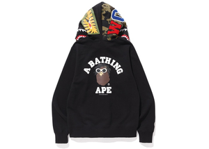 BAPE Wiz Khalifa Shark Full Zip Hoodie Black Size XL