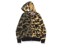 Load image into Gallery viewer, BAPE 1st Camo Half Shark Full Zip Hoodie Green Camo Size L
