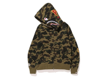 Load image into Gallery viewer, BAPE 1st Camo Shark Full Zip Hoodie Green Size M
