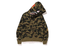 Load image into Gallery viewer, BAPE 1st Camo Shark Full Zip Hoodie Green Size M
