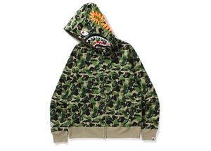 BAPE ABC Shark Full Zip Hoodie Green Size M