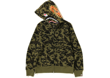 Load image into Gallery viewer, BAPE Desert Camo Shark Full Zip Hoodie Green Size XL
