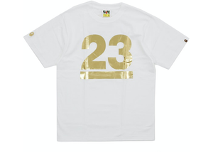 BAPE NW23 Gold Foil Logo Tee White Size L