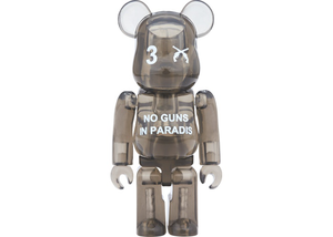 Bearbrick 3. Paradis x Roarguns 100% & 400% Set Clear Black