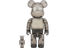 Load image into Gallery viewer, Bearbrick 3. Paradis x Roarguns 100% &amp; 400% Set Clear Black
