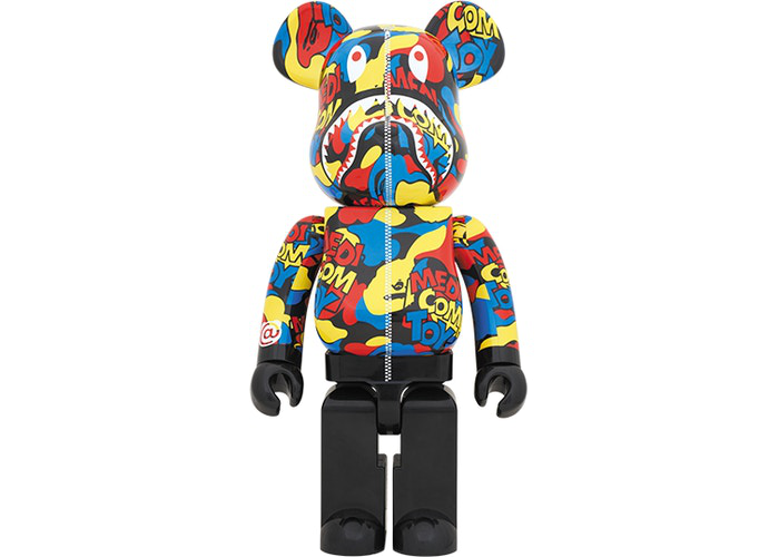 Bearbrick BAPE Camo Shark 1000% Multi 70cm