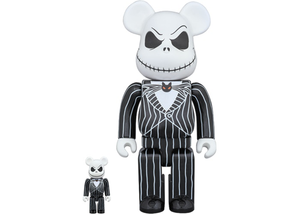 Bearbrick Jack Skellington 100% & 400% Set Black