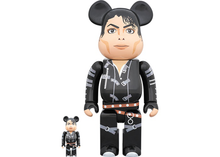 Load image into Gallery viewer, Bearbrick Michael Jackson &quot;Bad&quot; 100% &amp; 400% Set Black
