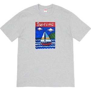 Supreme Sailboat Tee Heather Grey Size XL