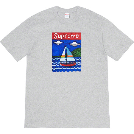 Supreme Sailboat Tee Heather Grey Size XL