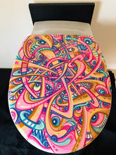 Load image into Gallery viewer, One of a Kind Toilet Seat Cover  painting by Gerard Gademan called FLUSHED 3
