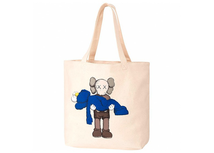 KAWS x Uniqlo Gone Tote Bag Natural