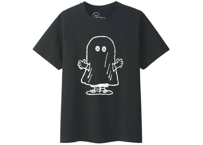 KAWS x Uniqlo x Peanuts Ghost Tee Black Size L