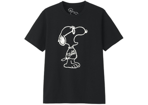 KAWS x Uniqlo x Peanuts Joe Kaws Yawn Outline Tee Black Size M