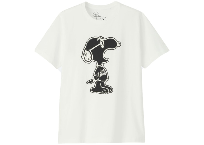 KAWS x Uniqlo x Peanuts Joe Kaws Yawn Outline Tee White Size M