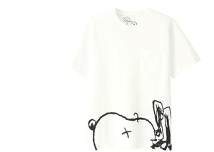 KAWS x Uniqlo x Peanuts Snoopy Face Pocket Tee Tee White Size L