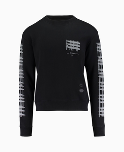 OFF-WHITE - Diagonal Industrial Slim Crew Neck Sweat - Black Size XL