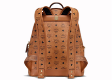 Load image into Gallery viewer, MCM x BAPE Shark Stark Backpack Visetos Cognac
