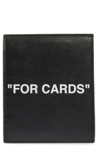 Load image into Gallery viewer, OFF-WHITE Bold Quote Card Holder &quot;FOR CARDS&quot; Black
