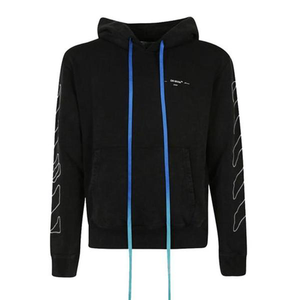 OFF-WHITE Embroidered Abstract Arrows Hoodie Black Size S