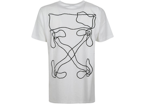 OFF-WHITE Abstract Arrows Embroidered T-Shirt White/Black Size  M / L