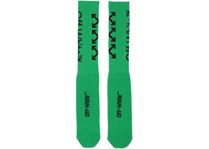 OFF-WHITE Arrow Socks Green/Black