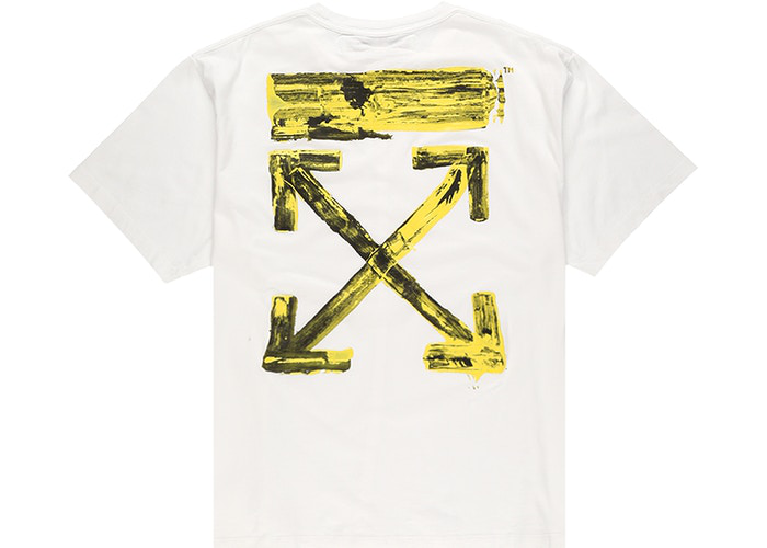 OFF-WHITE Oversized Acrylic Arrows S/S T-Shirt White/Yellow Size S