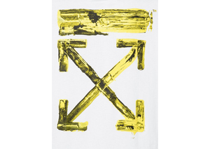 OFF-WHITE Oversized Acrylic Arrows S/S T-Shirt White/Yellow Size S