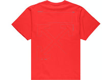 Load image into Gallery viewer, OFF-WHITE Oversized Fit Unfinished T-Shirt Red/Silver Size L
