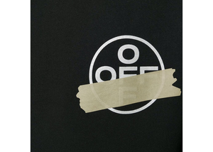 OFF-WHITE Tape Diag Arrows Sweatshirt Black/Beige Size XL