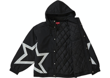 Load image into Gallery viewer, Supreme Stars Puffy Jacket Black
