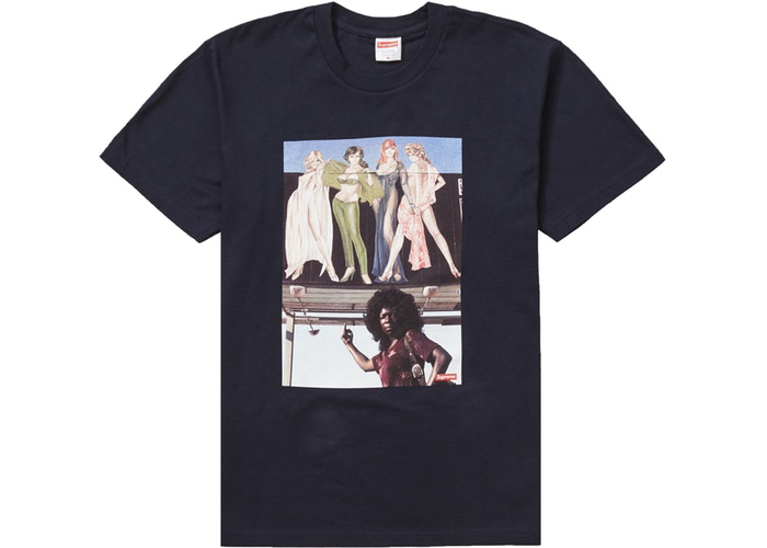 Supreme American Picture Tee Navy Size M