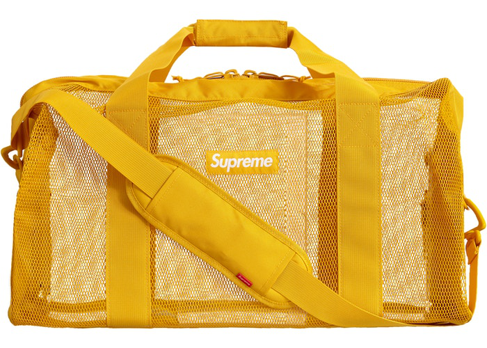 Supreme Big Duffle Bag Blue Chocolate Chip Gold