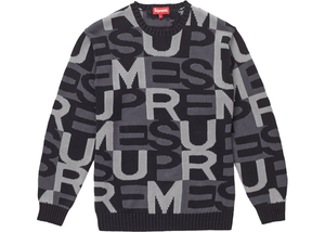 Supreme Big Letters Sweater Black Size L / XL