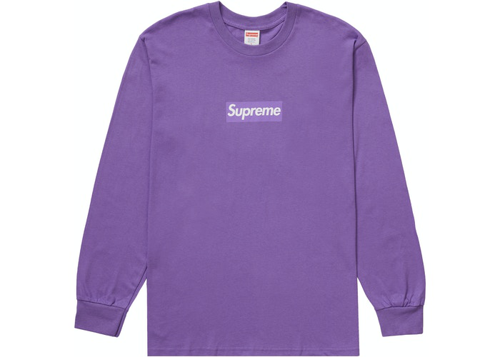 Supreme Box Logo L/S Tee Purple Size M