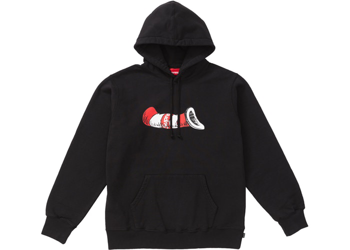 Supreme Cat in the Hat Hooded Sweatshirt Black Size M