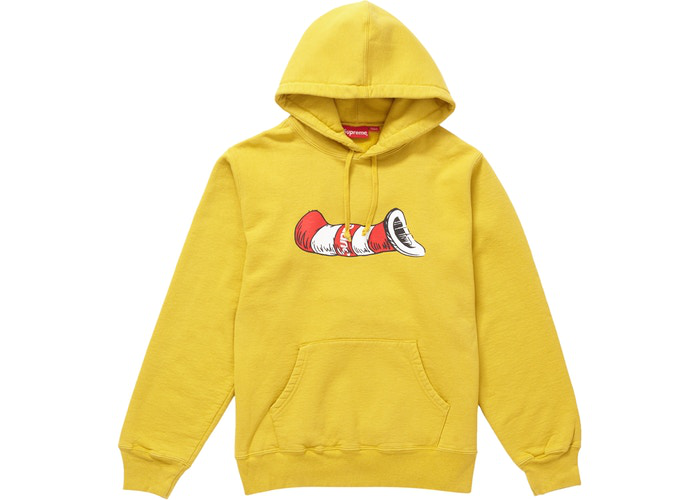 Supreme Cat in the Hat Hooded Sweatshirt Mustard Size M